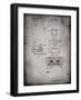 PP1072-Faded Grey Super Nintendo Console Remote and Cartridge Patent Poster-Cole Borders-Framed Giclee Print