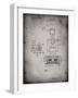 PP1072-Faded Grey Super Nintendo Console Remote and Cartridge Patent Poster-Cole Borders-Framed Giclee Print