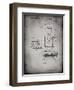 PP1072-Faded Grey Super Nintendo Console Remote and Cartridge Patent Poster-Cole Borders-Framed Giclee Print