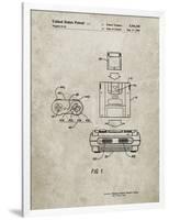 PP1072-Sandstone Super Nintendo Console Remote and Cartridge Patent Poster-Cole Borders-Framed Premium Giclee Print