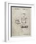 PP1072-Sandstone Super Nintendo Console Remote and Cartridge Patent Poster-Cole Borders-Framed Premium Giclee Print