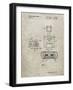 PP1072-Sandstone Super Nintendo Console Remote and Cartridge Patent Poster-Cole Borders-Framed Giclee Print