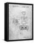PP1072-Slate Super Nintendo Console Remote and Cartridge Patent Poster-Cole Borders-Framed Stretched Canvas