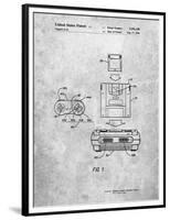 PP1072-Slate Super Nintendo Console Remote and Cartridge Patent Poster-Cole Borders-Framed Premium Giclee Print