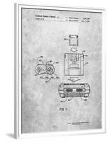 PP1072-Slate Super Nintendo Console Remote and Cartridge Patent Poster-Cole Borders-Framed Premium Giclee Print