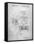 PP1072-Slate Super Nintendo Console Remote and Cartridge Patent Poster-Cole Borders-Framed Stretched Canvas