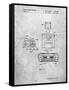 PP1072-Slate Super Nintendo Console Remote and Cartridge Patent Poster-Cole Borders-Framed Stretched Canvas