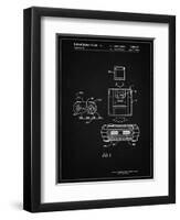 PP1072-Vintage Black Super Nintendo Console Remote and Cartridge Patent Poster-Cole Borders-Framed Premium Giclee Print