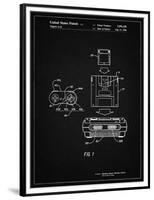 PP1072-Vintage Black Super Nintendo Console Remote and Cartridge Patent Poster-Cole Borders-Framed Premium Giclee Print