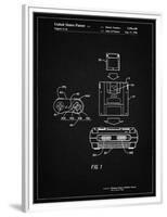 PP1072-Vintage Black Super Nintendo Console Remote and Cartridge Patent Poster-Cole Borders-Framed Premium Giclee Print