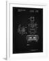 PP1072-Vintage Black Super Nintendo Console Remote and Cartridge Patent Poster-Cole Borders-Framed Giclee Print