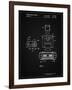 PP1072-Vintage Black Super Nintendo Console Remote and Cartridge Patent Poster-Cole Borders-Framed Giclee Print