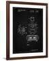 PP1072-Vintage Black Super Nintendo Console Remote and Cartridge Patent Poster-Cole Borders-Framed Giclee Print