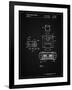 PP1072-Vintage Black Super Nintendo Console Remote and Cartridge Patent Poster-Cole Borders-Framed Giclee Print