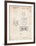 PP1072-Vintage Parchment Super Nintendo Console Remote and Cartridge Patent Poster-Cole Borders-Framed Giclee Print