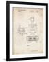 PP1072-Vintage Parchment Super Nintendo Console Remote and Cartridge Patent Poster-Cole Borders-Framed Giclee Print