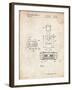 PP1072-Vintage Parchment Super Nintendo Console Remote and Cartridge Patent Poster-Cole Borders-Framed Giclee Print