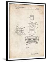 PP1072-Vintage Parchment Super Nintendo Console Remote and Cartridge Patent Poster-Cole Borders-Framed Premium Giclee Print