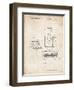 PP1072-Vintage Parchment Super Nintendo Console Remote and Cartridge Patent Poster-Cole Borders-Framed Giclee Print