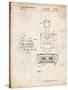 PP1072-Vintage Parchment Super Nintendo Console Remote and Cartridge Patent Poster-Cole Borders-Stretched Canvas