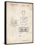 PP1072-Vintage Parchment Super Nintendo Console Remote and Cartridge Patent Poster-Cole Borders-Framed Stretched Canvas