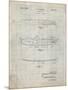 PP1073-Antique Grid Parchment Surfboard 1965 Patent Poster-Cole Borders-Mounted Giclee Print