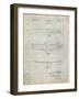 PP1073-Antique Grid Parchment Surfboard 1965 Patent Poster-Cole Borders-Framed Giclee Print