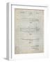 PP1073-Antique Grid Parchment Surfboard 1965 Patent Poster-Cole Borders-Framed Giclee Print