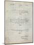 PP1073-Antique Grid Parchment Surfboard 1965 Patent Poster-Cole Borders-Mounted Giclee Print