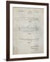 PP1073-Antique Grid Parchment Surfboard 1965 Patent Poster-Cole Borders-Framed Giclee Print