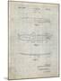 PP1073-Antique Grid Parchment Surfboard 1965 Patent Poster-Cole Borders-Mounted Giclee Print