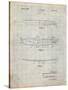 PP1073-Antique Grid Parchment Surfboard 1965 Patent Poster-Cole Borders-Stretched Canvas