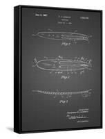 PP1073-Black Grid Surfboard 1965 Patent Poster-Cole Borders-Framed Stretched Canvas