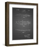 PP1073-Black Grid Surfboard 1965 Patent Poster-Cole Borders-Framed Giclee Print