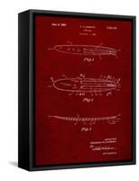 PP1073-Burgundy Surfboard 1965 Patent Poster-Cole Borders-Framed Stretched Canvas