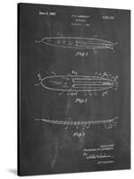 PP1073-Chalkboard Surfboard 1965 Patent Poster-Cole Borders-Stretched Canvas