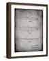 PP1073-Faded Grey Surfboard 1965 Patent Poster-Cole Borders-Framed Giclee Print