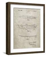 PP1073-Sandstone Surfboard 1965 Patent Poster-Cole Borders-Framed Giclee Print