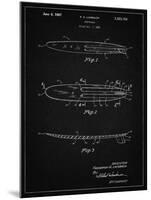 PP1073-Vintage Black Surfboard 1965 Patent Poster-Cole Borders-Mounted Giclee Print