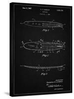 PP1073-Vintage Black Surfboard 1965 Patent Poster-Cole Borders-Stretched Canvas
