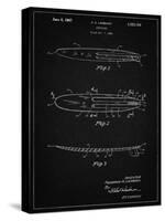 PP1073-Vintage Black Surfboard 1965 Patent Poster-Cole Borders-Stretched Canvas