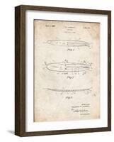 PP1073-Vintage Parchment Surfboard 1965 Patent Poster-Cole Borders-Framed Giclee Print