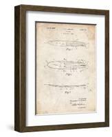 PP1073-Vintage Parchment Surfboard 1965 Patent Poster-Cole Borders-Framed Giclee Print