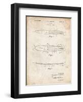 PP1073-Vintage Parchment Surfboard 1965 Patent Poster-Cole Borders-Framed Giclee Print