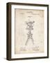 PP1075-Vintage Parchment Surveyor s Transit-Cole Borders-Framed Giclee Print