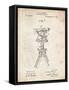 PP1075-Vintage Parchment Surveyor s Transit-Cole Borders-Framed Stretched Canvas