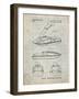 PP1076-Antique Grid Parchment Suzuki Jet Ski Patent Poster-Cole Borders-Framed Giclee Print