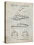 PP1076-Antique Grid Parchment Suzuki Jet Ski Patent Poster-Cole Borders-Stretched Canvas