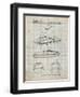 PP1076-Antique Grid Parchment Suzuki Jet Ski Patent Poster-Cole Borders-Framed Premium Giclee Print