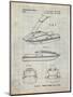 PP1076-Antique Grid Parchment Suzuki Jet Ski Patent Poster-Cole Borders-Mounted Premium Giclee Print